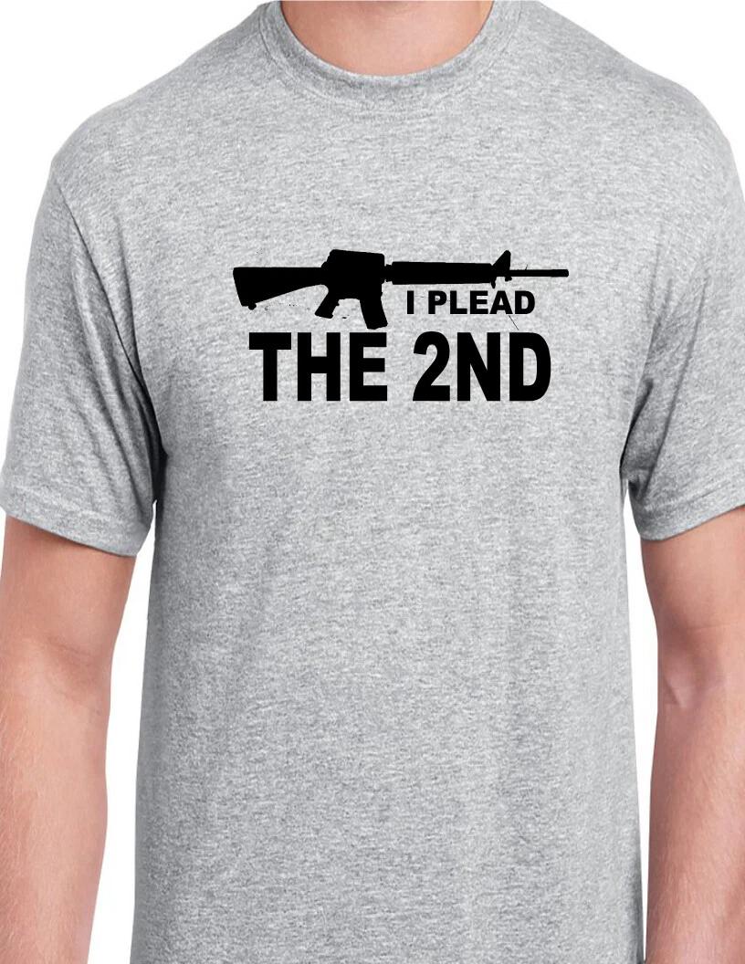 I Plead the 2nd T-Shirt Funny Gun Rights Second Amendment NRA Molan Labe Tee S