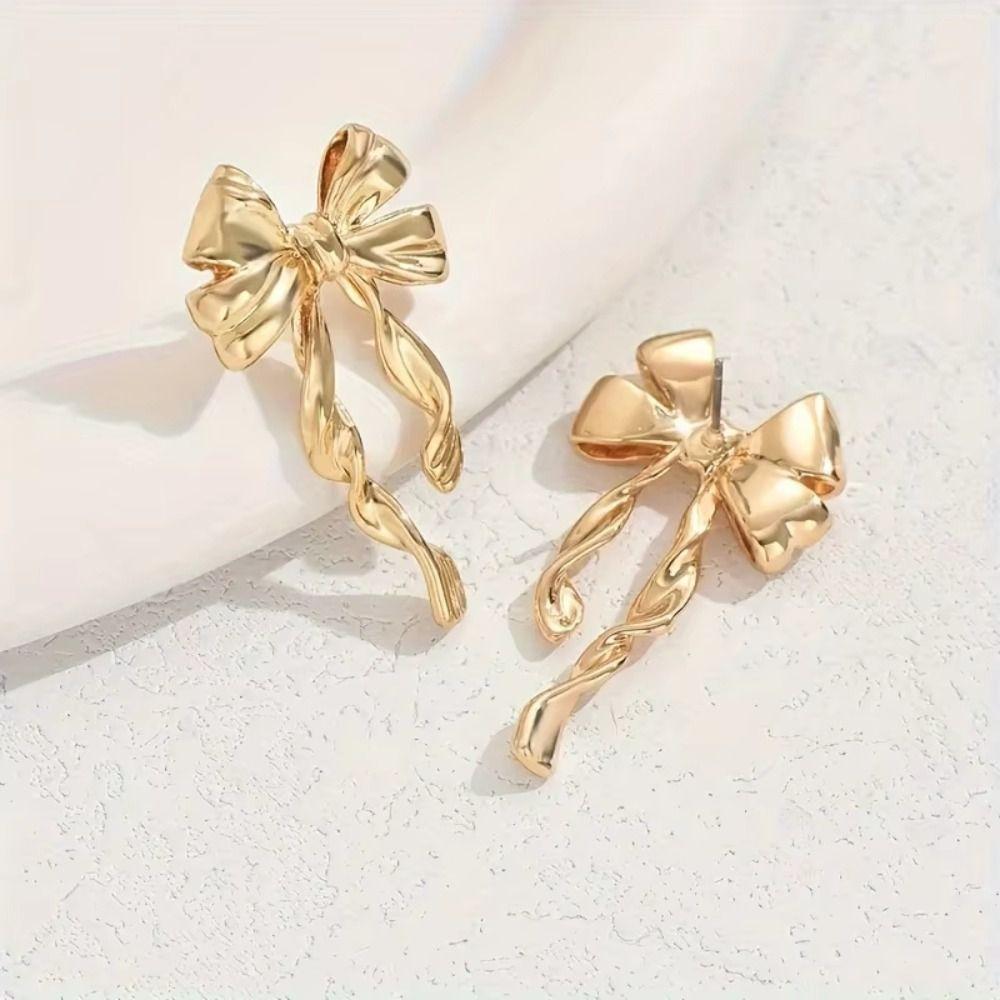 Elegant Design Bowknot Stud Earrings Chic Design Statement Earrings Versatile Use