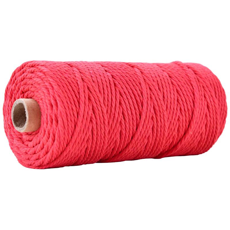 3mm Colored Cotton Rope for DIY Weaving, Tapestry, Binding, and Decorative Use
