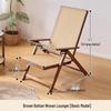 Bamboo Foldable Lounger Chair with Armrests & Footrest, Ideal for Lunch Breaks, Reclining, or Sitting; Perfect for Balcony Leisure