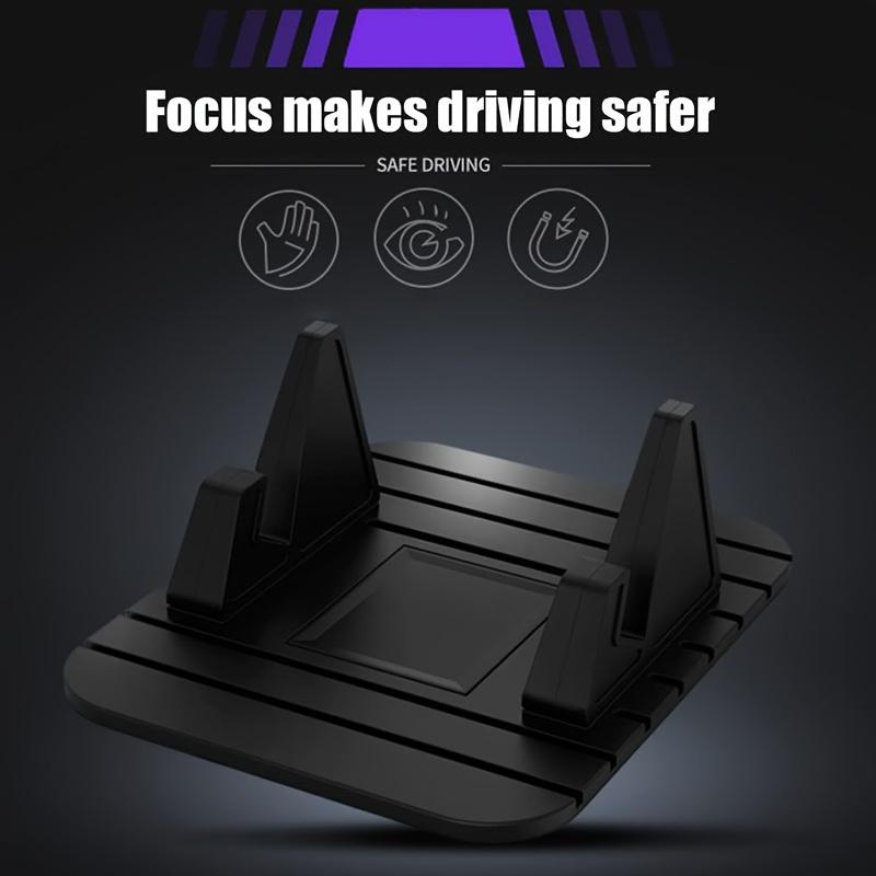 [Silicone Phone Holder] Non-Slip Silicone Car Phone Holder | Black, Compatible with Most Smart Phones
