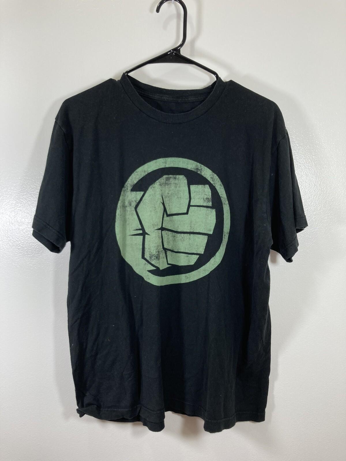 Mens Marvel Avengers Assemble Hulk Fist Bump Black Tshirt Sz Large S