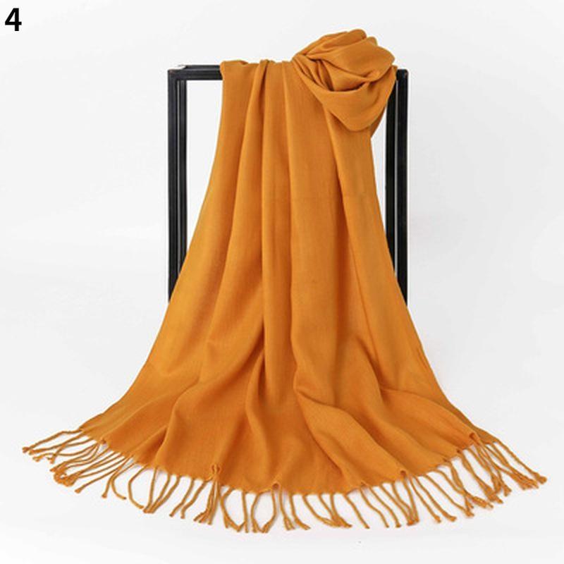 2021 Women Cashmere Scarves with Tassel Lady Winter Autumn Long Scarf High Quality Keep Warm Female Shawl Thicker Men Scarf