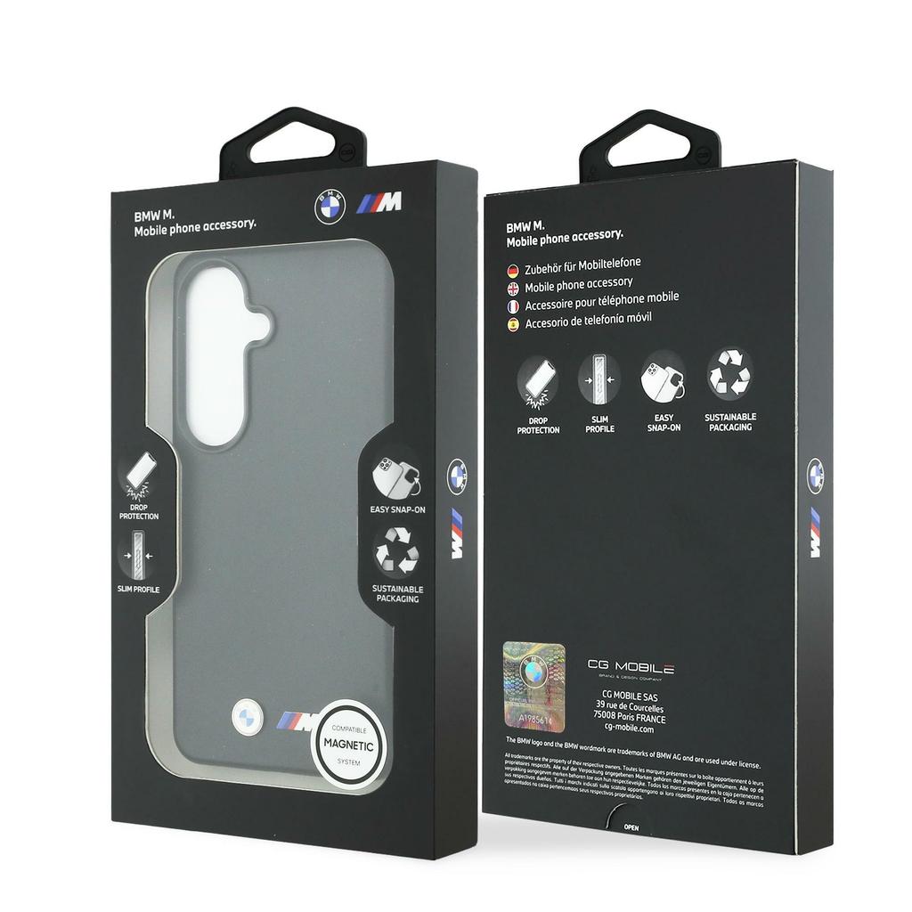BMW M Metal Logo MagSafe Case for Samsung Galaxy S26+ Black