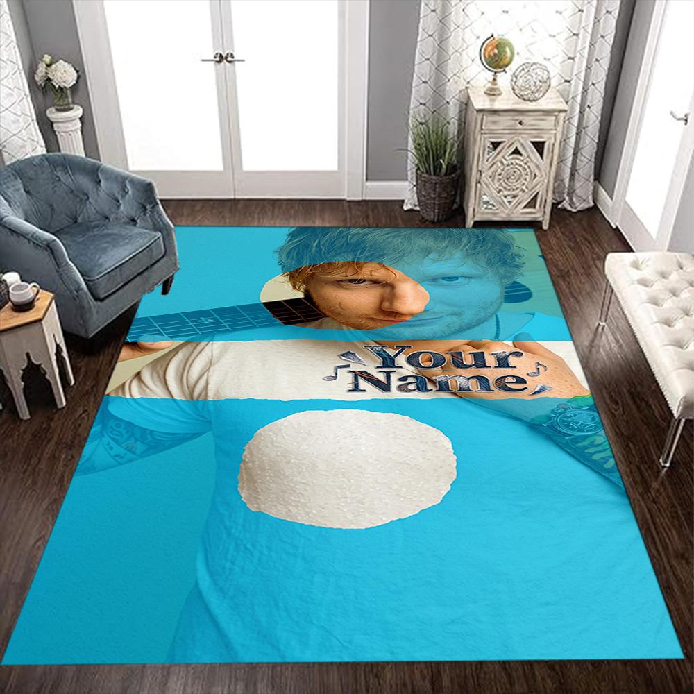 Sheeran Customized Name Floor Rug Office Rug Perfect for Balcony Foyer Entryway Playrooms Antislip Carpet Office home decor Spiritual Gift