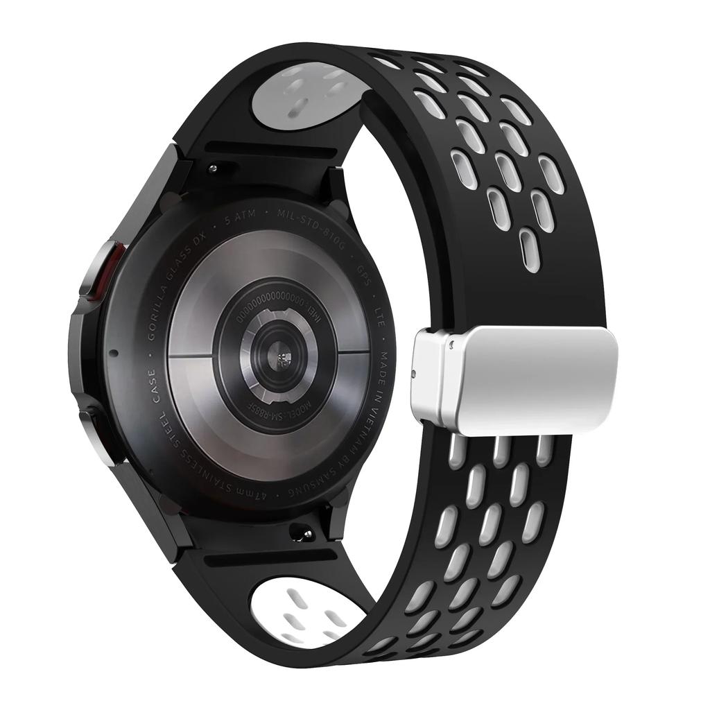 Silicone Strap for Samsung Galaxy Watch 7 6 5 4 40mm 44mm 5Pro 45mm Magnetic Buckle No Gaps Band 6 Classic 43mm 47mm 42 Bracelet