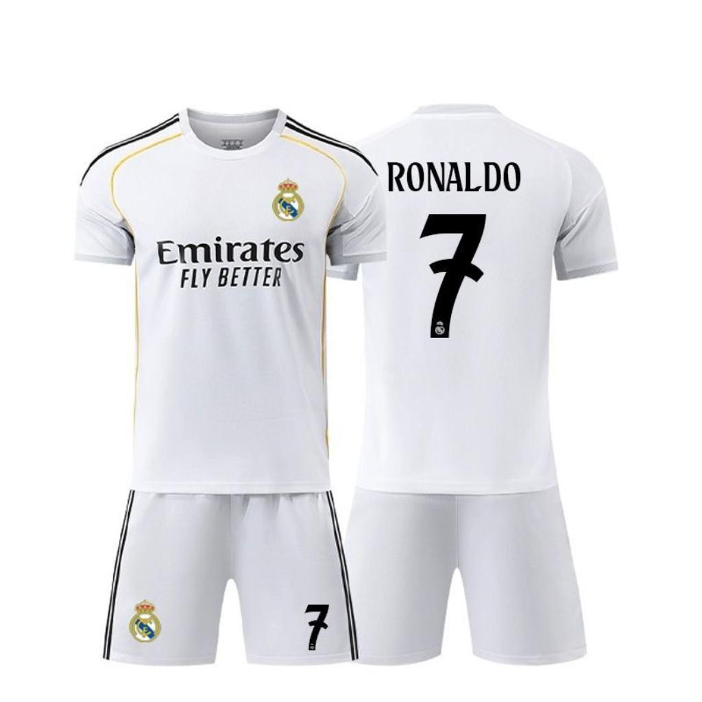 Real Madrid 25/26 Domácí dres #10 Mbappé | Adidas Bílý komplet | Bellingham 5 & Možnost CR7