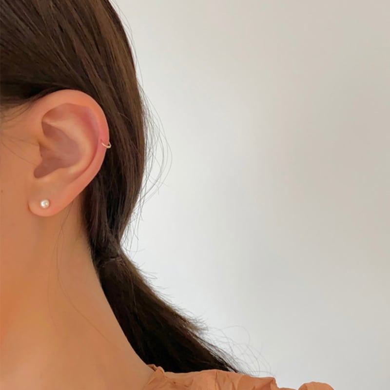 Taupe 14K gold pearl earrings