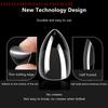 Artificial Fingertip Capsules for Nail Extension Luxury Almond French Coffin False Nail Tips Soft Gel Semi-matte Full Cover