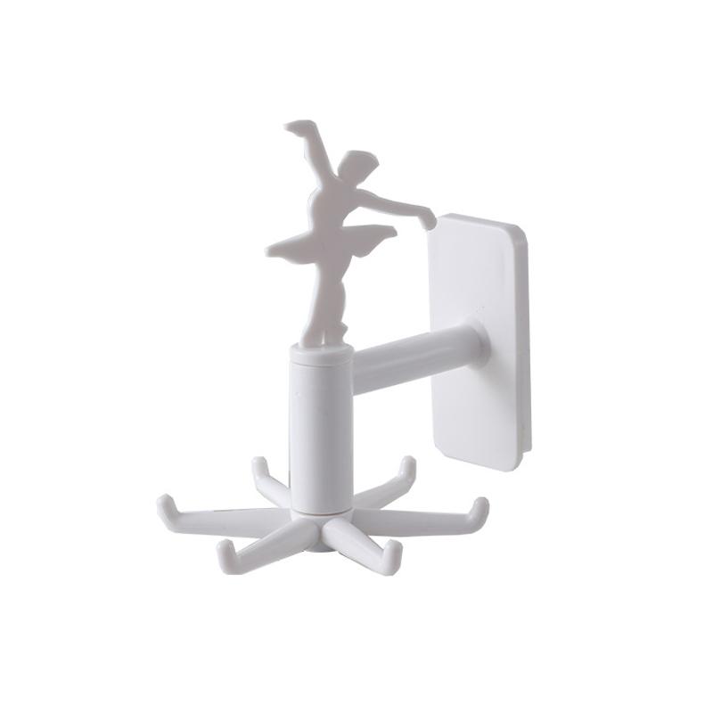 Upgraded Multi-Function Rotatable 6-Claw Hook 360 ° Seamless Punch Free Hook Jewelry Storage Hook Self Adhesive Home Hooks