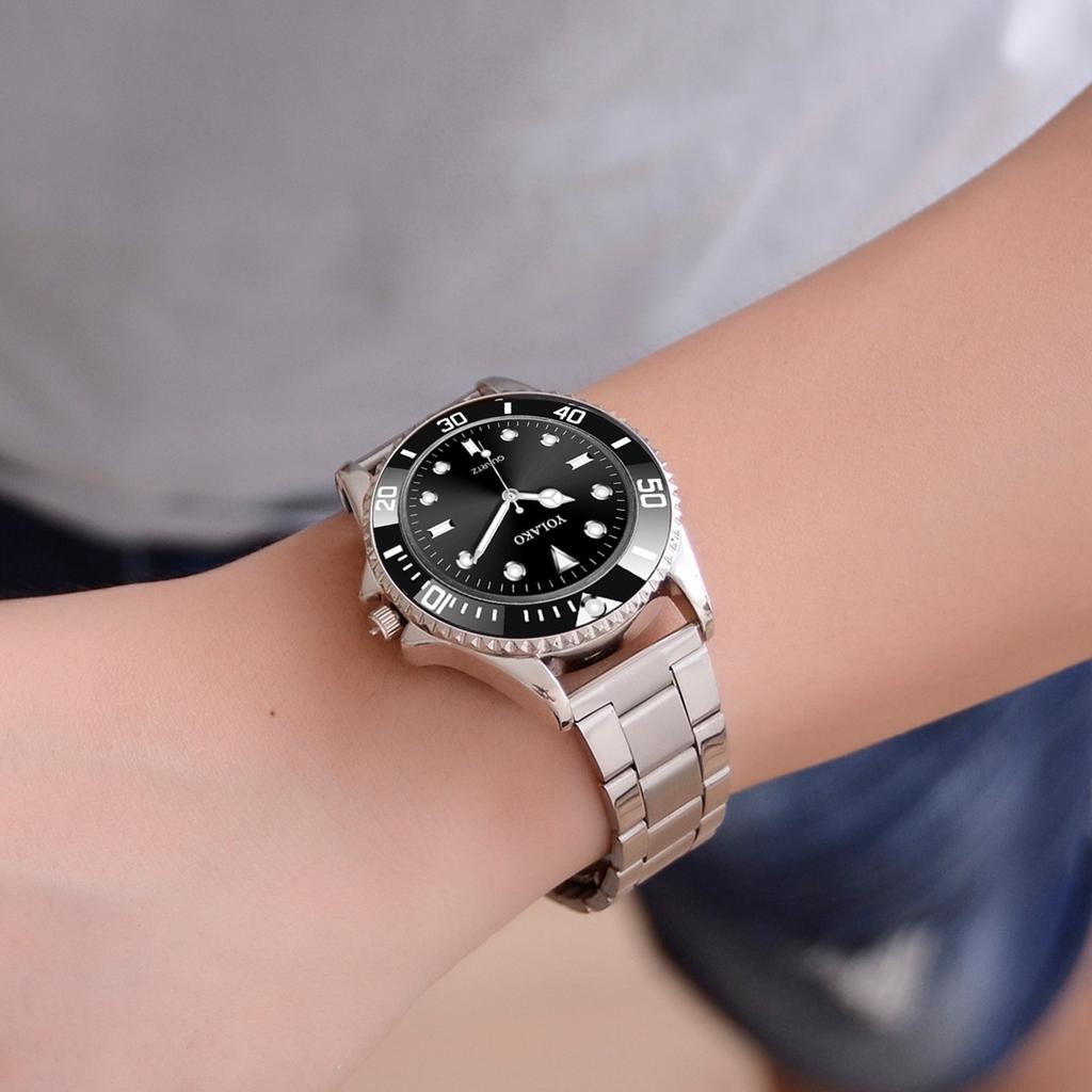 Ceas casual cu curea din oțel cu cuarț Ceas analog de mână