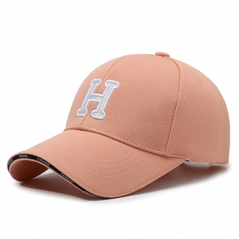 H Letter Embroidery Baseball Cap Outdoors Breathable Sun Protection Peaked Hat