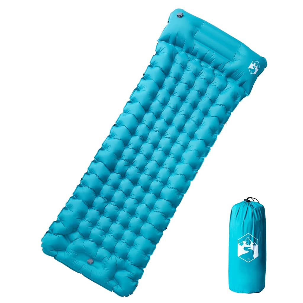 Self Inflating Sleeping Mat with Pillow Blue