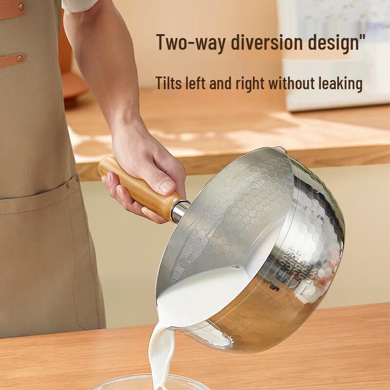 Canbo 18cm Hammered Stainless Steel Yukihira Pot with Steamer