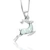 Boho Fashion Flower Pendant Necklace for Women Girl Charm Blue Imitation Opal Necklace Trendy Wedding Party Jewelry