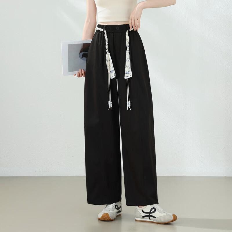 Baitu Women's High-Waist Wide-Leg Trousers