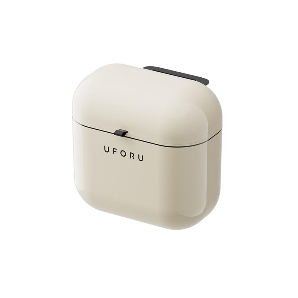 9L/12L Capacity Kitchen Trash Can Cream Colored Garbage Bin Space-Saving Waste Bin  Home Office