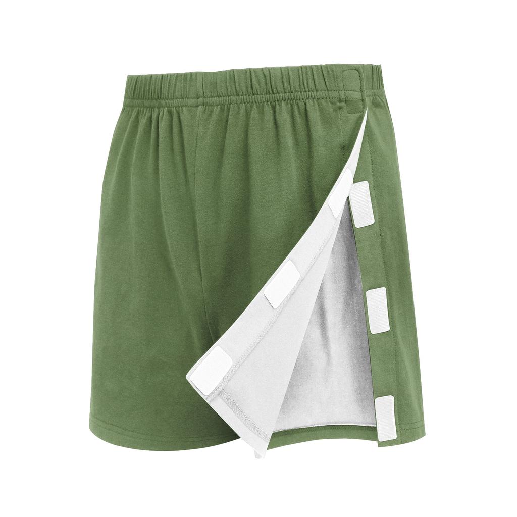 Women's Post Surgery Recovery Shorts with Side Velcro Closure Easy Open Design Elastic Waistband Comfortable Fit for Medical Care