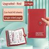 PU Leather Deposit Certificate Holder Transparent Bill Receipt Payment Cash Storage Book Office Classification Organizer Pouch