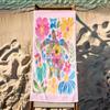 Summer Vacation Sea Turtle Beach Towel Ocean Line Art Print Quick Dry Sand-Free Beach Blanket Soft Lightweight Absorbent Towel