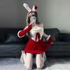 Jin Xiao Lingerie Christmas Bunny Girl Gold Velvet Set