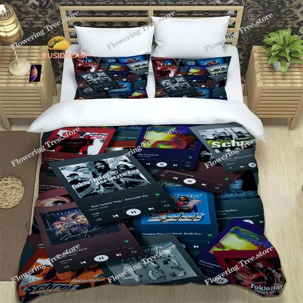 Rock Band Tokio Hotel Logo Sheet Quilt Covers Bedding Dormitory Sheets Bedding Set Soft Warm Bedding Set