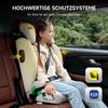 i-Size R129 child car seat for 3.5 to 12 years (100-150 cm), with adjustable backrest, headrest, side impact protection, Isofix booster seat