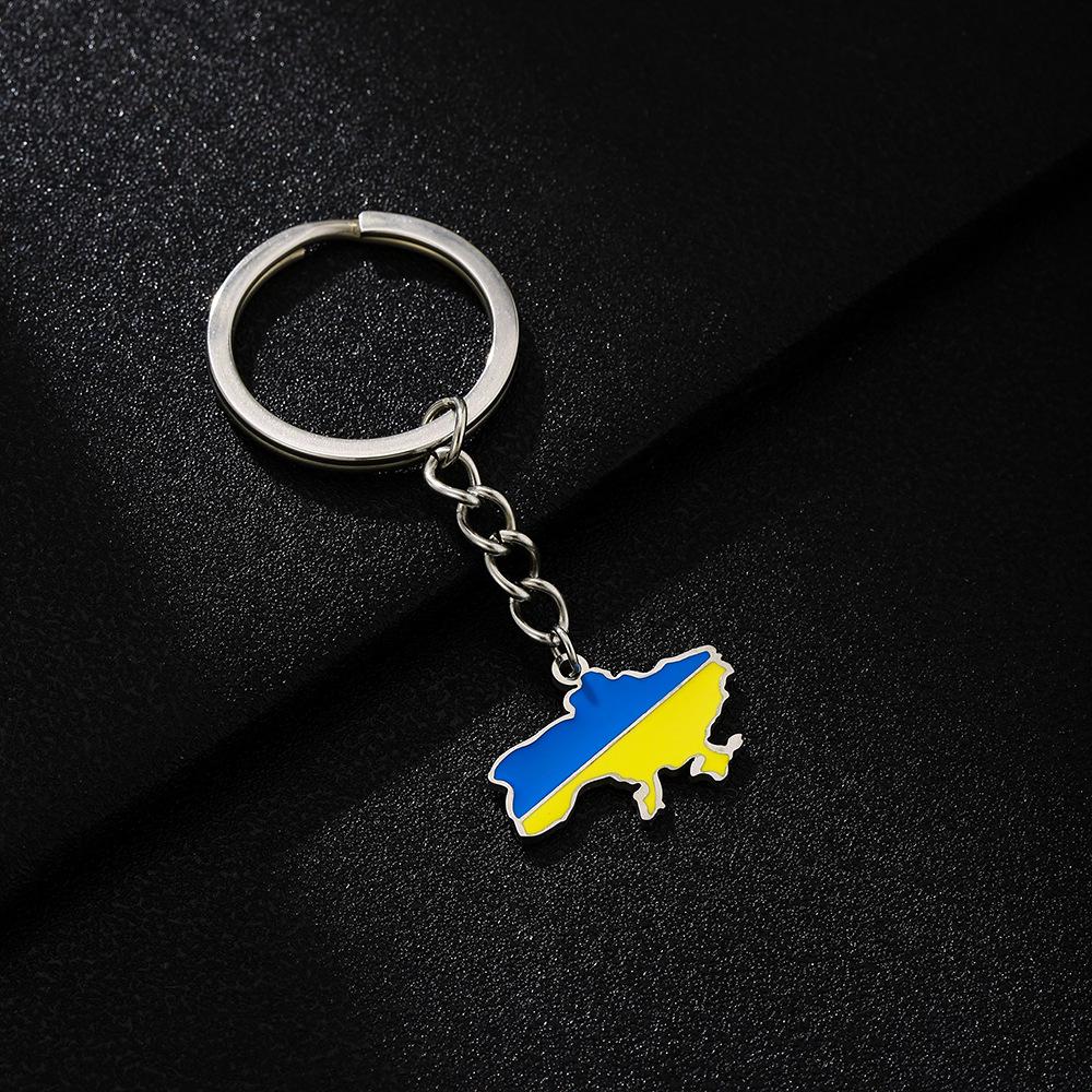 Retro Ethnic Style Unisex Enamel Ukraine Pendant Keychain