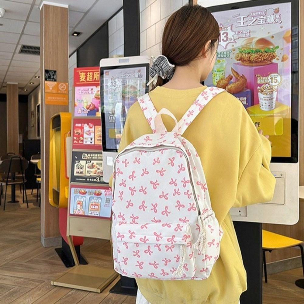 Lightweight Bow Backpack Large Capacity Teenagers Shoulder Bag  Junior High School