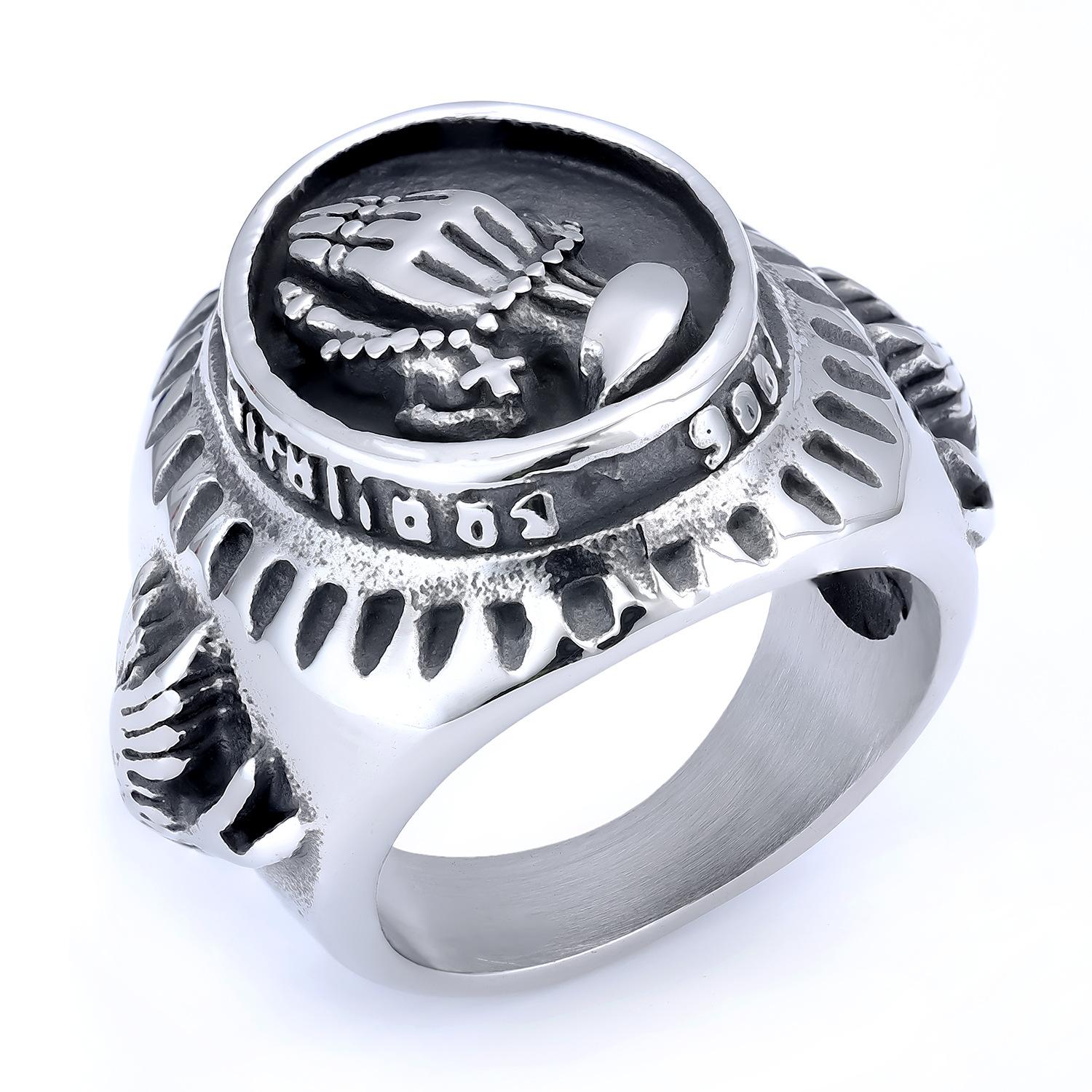 

Мужское и женское кольцо Будды из титановой стали, из нержавеющей стали, руки вместе в форме поклонения Будде, кольцо Будды 15