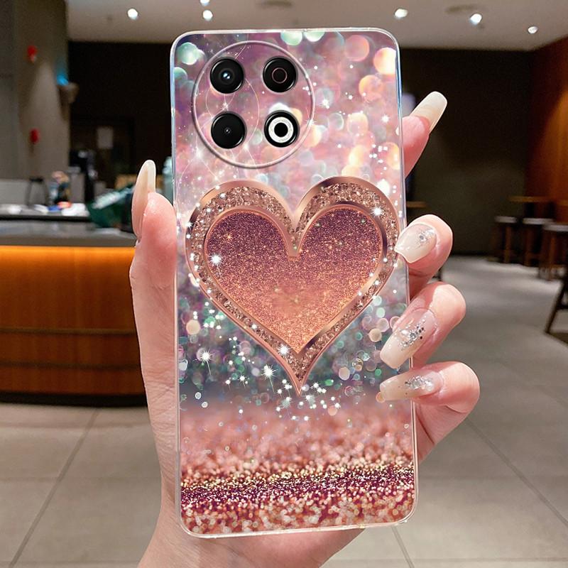Jelly Case For Tecno Spark 30 Pro KL7 Fundas Flower Butterfly Bow Phone Case Spark 30pro 4G Soft Silicone Transparent TPU Cover