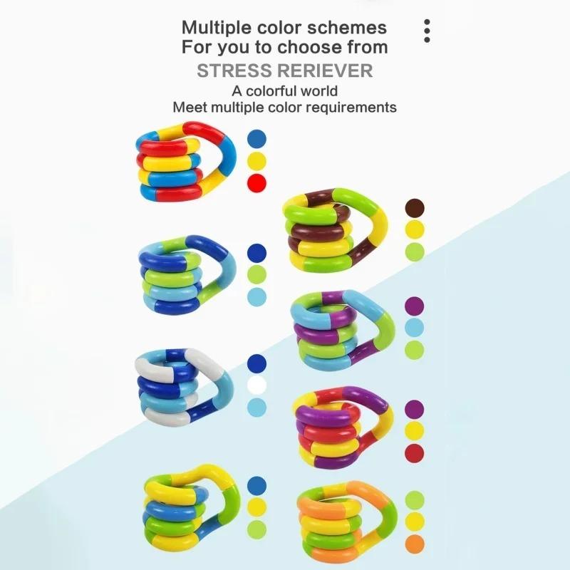 Decompression Versatile Twisted Rope Tangle Fidget Collectible Non-toxic Bendable Winding Relief Pressure Heal Relax Desk Attachment Token