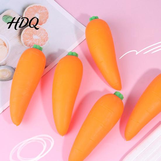 Vegetable Sensory Toy 1/2/3Pcs Simulated Carrot Squeeze Soft Stretchy Stress Relief Shape Students Office Workers Anti-anxiety Gift TPR Ball