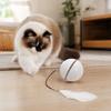 Interactive Toy Ball with Feather and Bell, Obstacle Avoidance, Rechargeable Self-Play Toy for Cats