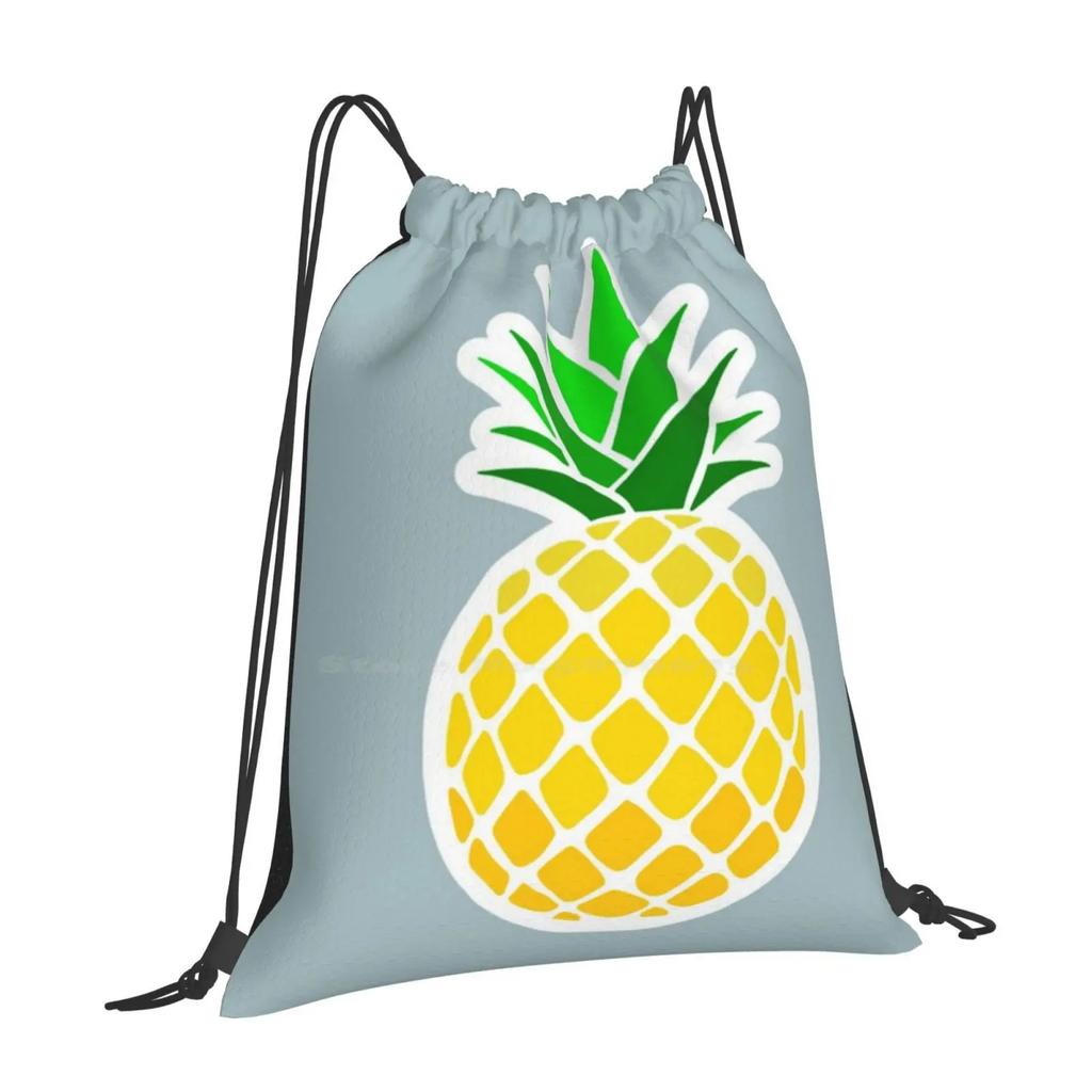 Pristine School Bag Big Capacity Backpack Laptop Pineapple Fruit Simple Yellow Green Classic