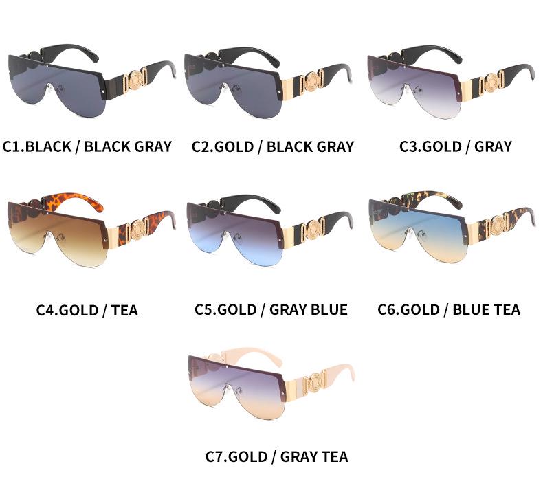 2021 Trendy European & American One-Piece Large Frame Sunglasses