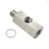 M10X1 with Side Hole 1/8NPT Car Fuel Pressure Sensor Tee Adapter Feed Line Gauge T Port Fitting -Male Female