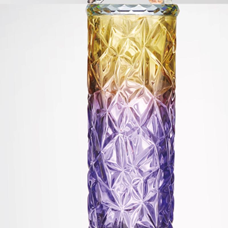 Customized Wine Glass Shape Coloured Glaze Crystal Trophy, Excellent Staff, Company Annual Meeting Awards, Home Decorations, 1Pc