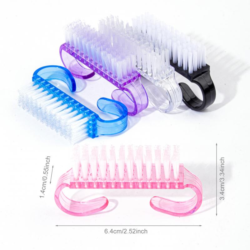 Kunststoff Nagelbürsten Mischfarbe Nagel Hand Schrubben Reinigungsbürste Staubentferner Nagelkunst Maniküre Weiche Entferner Werkzeuge