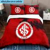 3PCS Sc Internacional Crest Printed Bedding Set, Includes A Duvet Cover and Two Pillowcases for Bedroom, Suitable for All Seasons