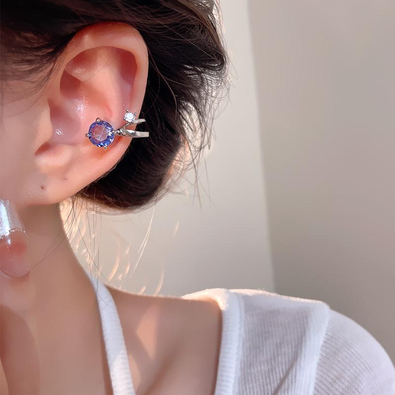 

Fashion Without Perforation Women s Earrings Fake Perforated Zircon Ear Cartilage Clip Zircon Gifts фіолетовий