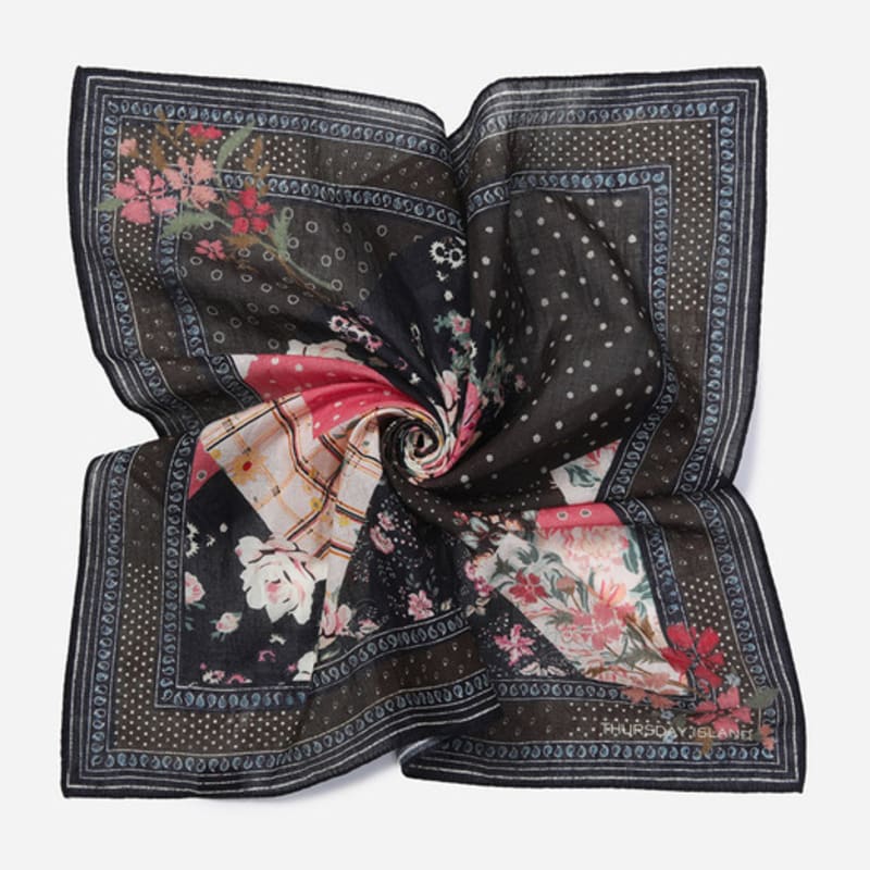 Thursday Island Check Flower Mix Bandana_T256MHC146W