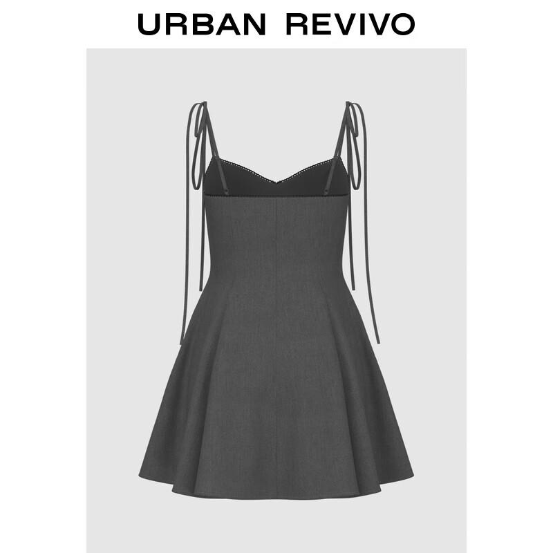 

UR Элегантное мини-платье-майка со шнуровкой и вставками из кружева M