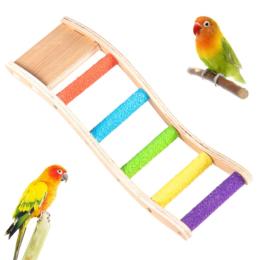 Parrot Ladder Toy Gnawing, Grinding Claws, Grinding Mouth Frosted Ladder Cloud Ladder Station Funny Shelf Bird Cage