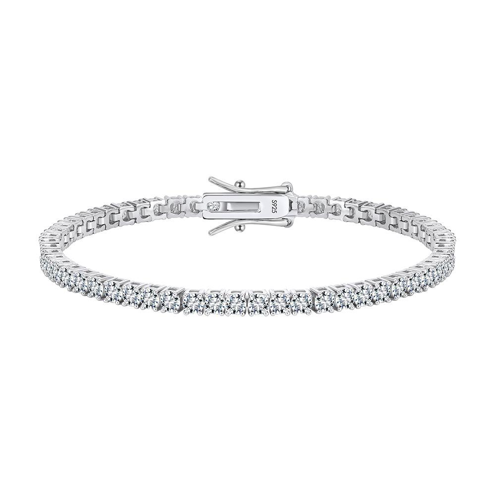 925 Silver Moissanite Tennis Bracelets High Quality for Women Wedding Jewelry Accessories Fashion 5A Zircon Gift