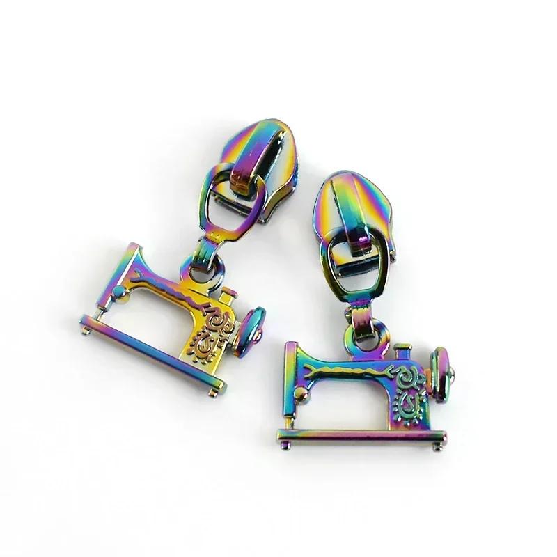 Meetee 5/10/20Pcs 5# Zipper Puller for Nylon Zippers Plastic Coil Zips Slider Heads Repair Kits DIY Garment Sewing Accessories