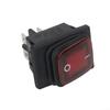 Rectangle Rocker Switch Red 20A 250VAC Illuminated