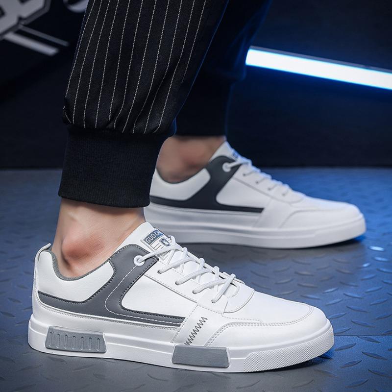 Autumn Men Leather Casual Shoes Fashion Breathable Comfortable Sneakers Youth Male Skateboard Shoes Jogging Shoe Tenis Masculino