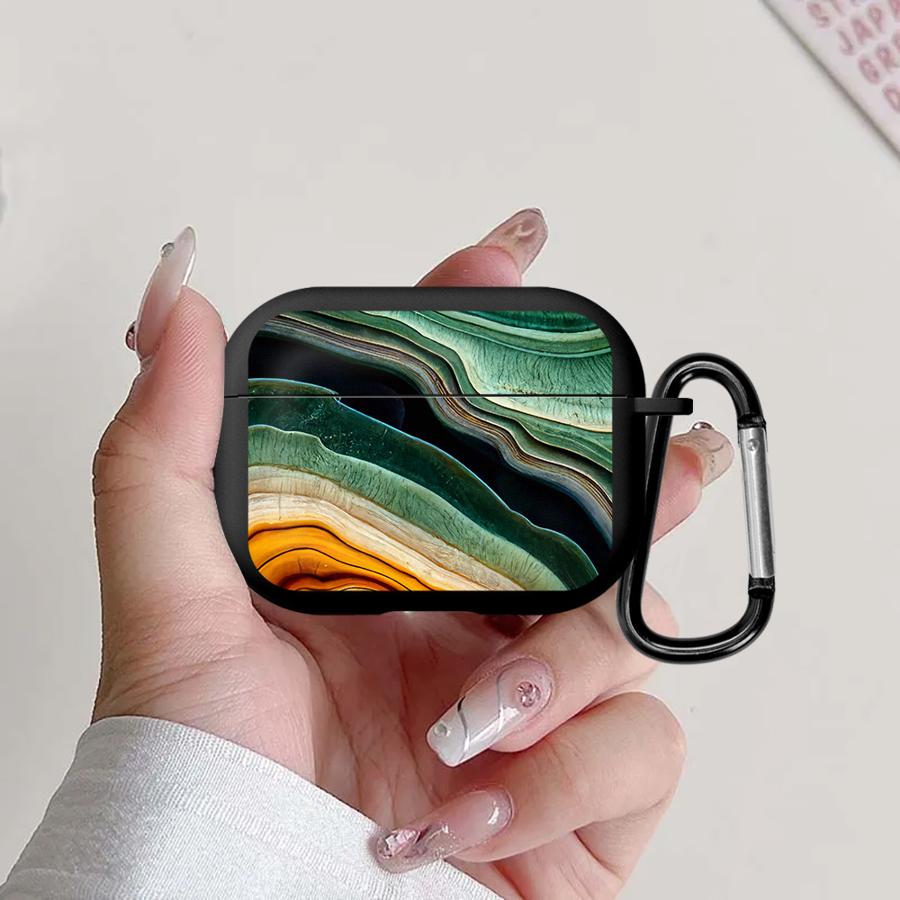 Earphone Cases Cover Case For Airpods Pro 2 4 1 Pro3 3 Pro2 Green Marble Airpods 3