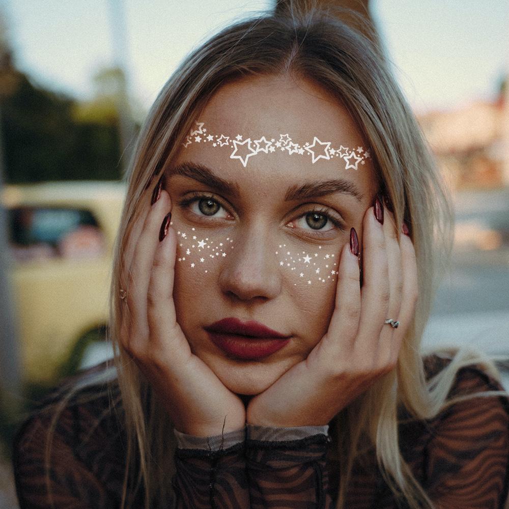 1 foaie de tatuaj temporar cu henna cu mandala albă, rezistentă la apă și durabilă